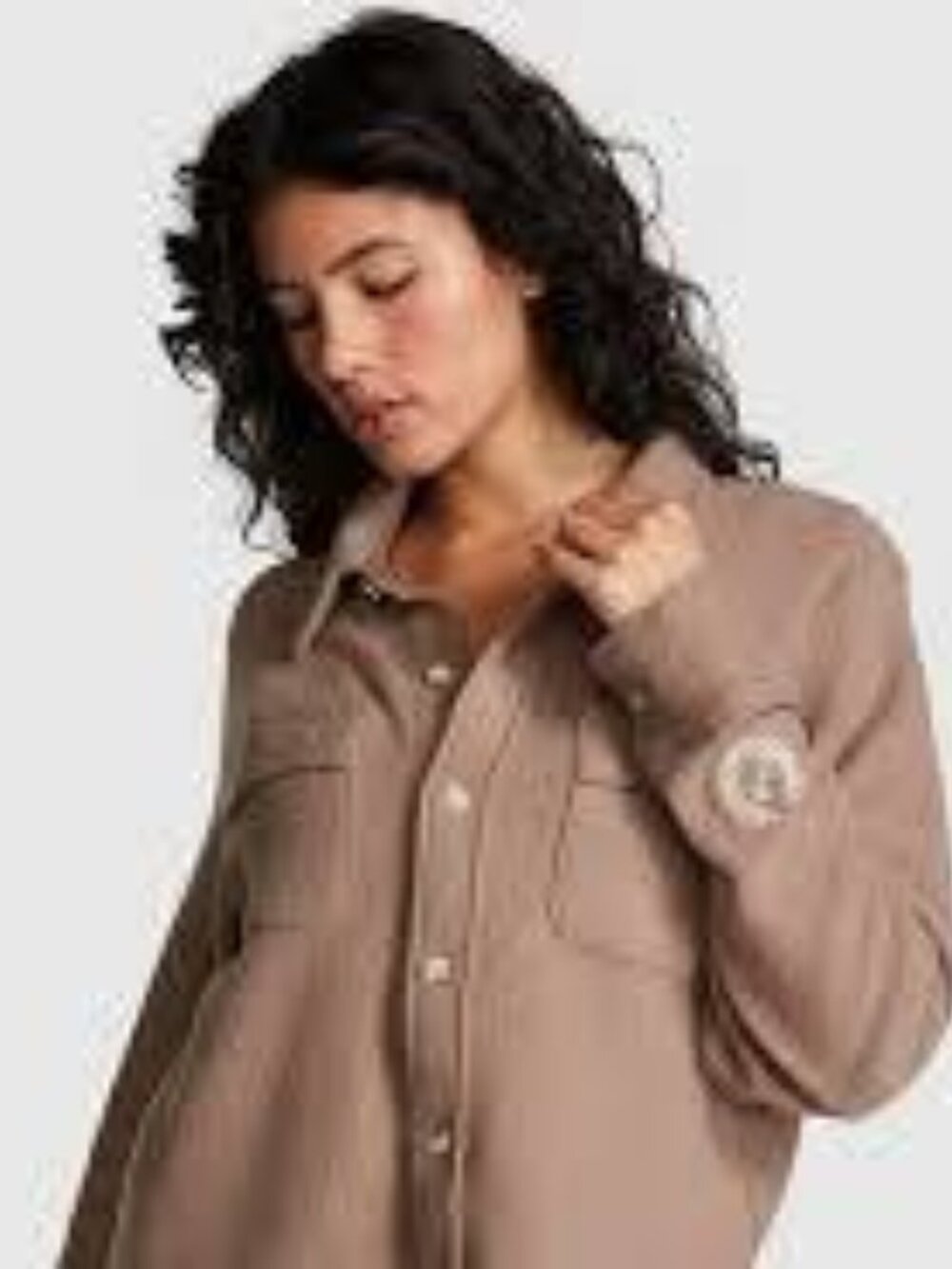 NWT Victoria's Secret Pink Reverse Fleece Shacket L